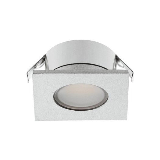 Vierkante zilverkleurige geëloxeerde lamp 26 x 26 x 13 mm